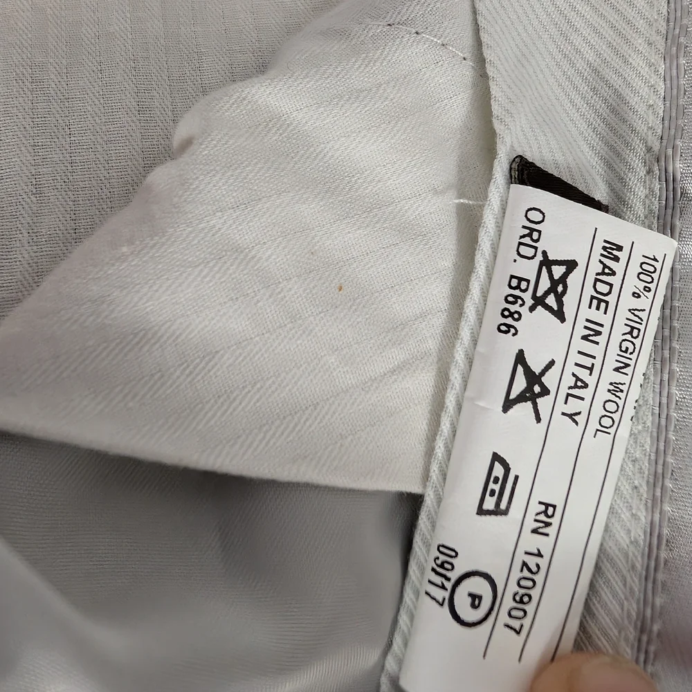 NWT! Santorelli Luxury Sedge Romeo Trousers 100% Virgin Wool in Tan Suze 36